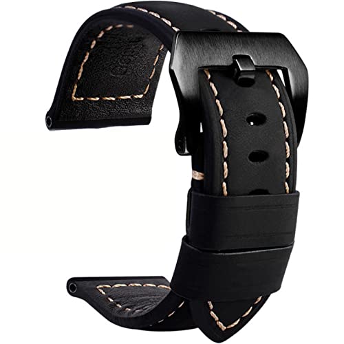Niziruoup Leather Watch Bands Men 20mm 22mm 24mm 26mm Compatible with Panerai Watch Band Vintage Top Grain Leather Watch Strap Replacement Band Strap