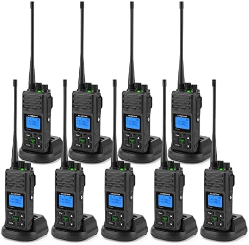 Walkie Talkies for Adults,SAMCOM 2 Way Radios Walkie Talkies Long Range,Programmable UHF Two Way Radios with Earpiece,1500mAh Battery,VOX Handfree,for Government Education Churches Dealers(9 Pack)