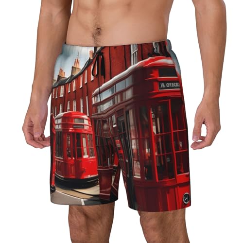 Traje de baño para hombre ideal para vacaciones ropa de playa ligera con diseño de Londres 2