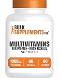 BulkSupplements.com Multivitamin for Women Softgels - Daily Multivitamin Supplement, Multimineral for Women with Fish Oil - Gluten Free, 1 Softgel per Serving (1000mg), 90 Count (Pack of 1)