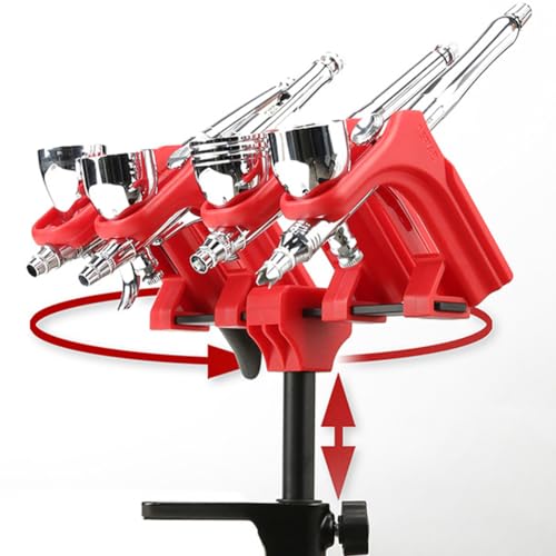 Image of Quick-Release Airbrush Stand Quick Pull Spraying Pen Holder 30mm Adjustable Rotation for Effortlessly Convenient Use