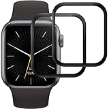 POOPHUNS Protector de Pantalla Compatible para Apple Watch Series 6/SE/5/4 44mm, Protector para iWatch 44mm Series 6/SE/5/4, 3D Cobertura Completa, No Burbujas-2 Piezas