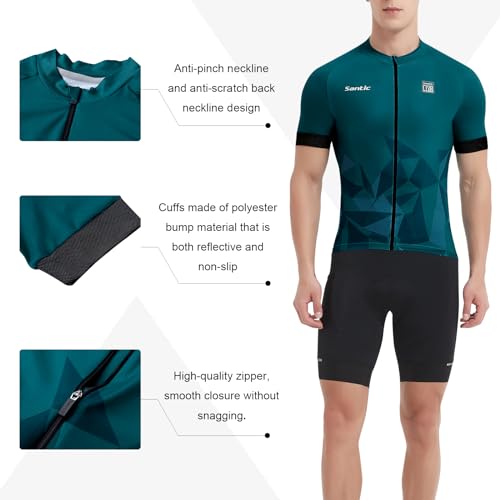 Maillot de cyclisme respirant homme Santic Yorkson contre la transpiration