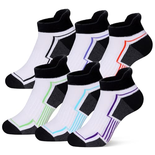 Image of SeeyAN Kids Socks Boys Ankle Athletic Half Cushioned Low Cut Sport Cotton Breathable Socks 6 Pairs