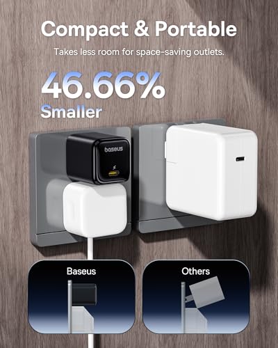 Baseus 45W USB C Charger Block, 2 Pack PPS Fast Charger Type C with USB-C Cable for iPhone 17/16/15 Series, iPad, Galaxy S24 Ultra and More Series image 4