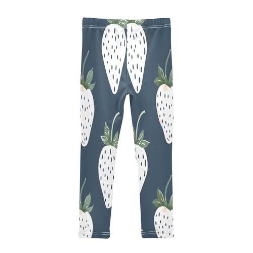 Bolaz Toddler Girls Leggings Printed Yoga Pants Leggings White Strawberries for Kids2