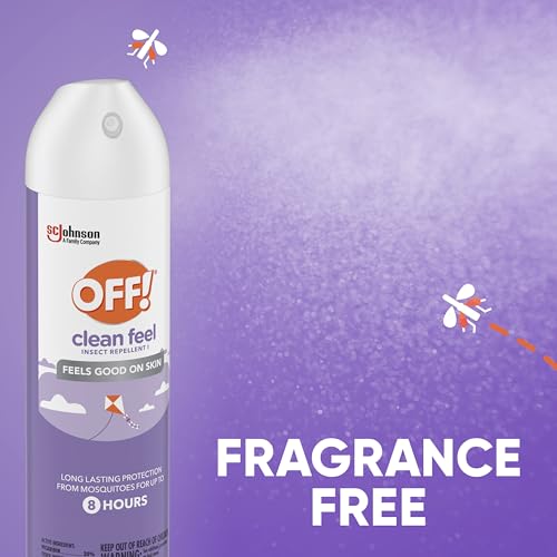 Image of OFF! Clean Feel Insect Repellent Aerosol with 20% Picaridin, Bug Spray with Long Lasting Protection from Mosquitoes, Feels Good on Skin, 7.5 oz (Pack of 2)