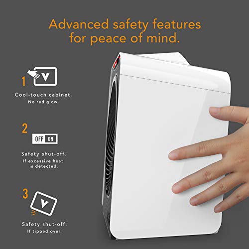 Vornado Velocity 5 Whole Room Space Heater With Auto Climate Control, Timer, And Safety Features, White #TOP3