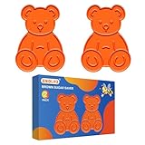 ENOLVO Brown Sugar Bear - Terra Cotta Brown Sugar Keeper to Maintain Food Moisture in Container, Saver for Food Storage Containers, Reusable Terracotta Discs - 2 Pack