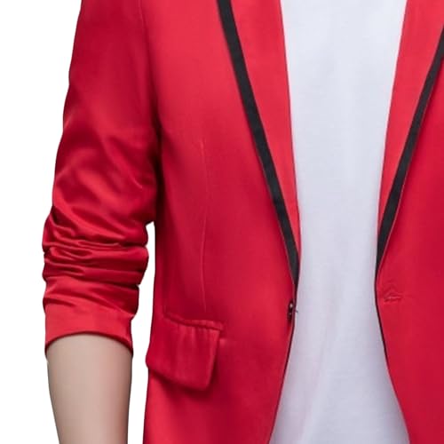 Men's Slim Fit Lightweight Suit Jacket One Button Business Casual Sport Coat Suitable for Dinner Prom Blazers3