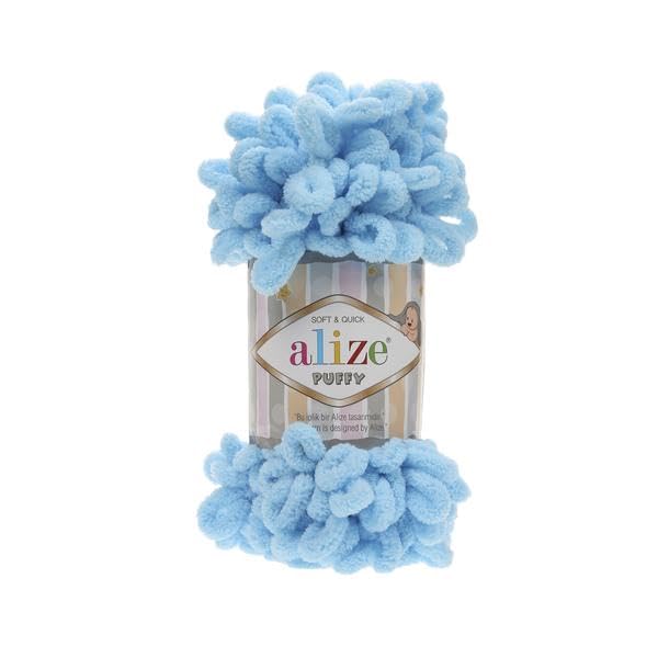 Alize Puffy Baby Big Loop Blanket Yarn 100% Micropolyester Soft Wool Each Ball 100g 9m - 287 Turquoise