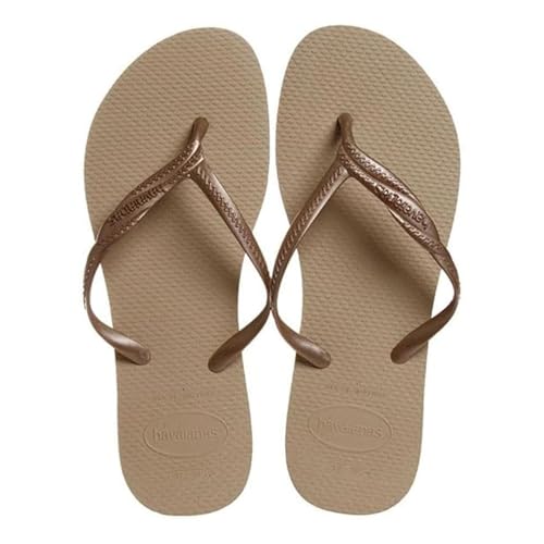 Havaianas - Fantasia, Comfortable, Durable, and Stylish Flip-Flops, Metallic Crossed Straps on the Side, Women