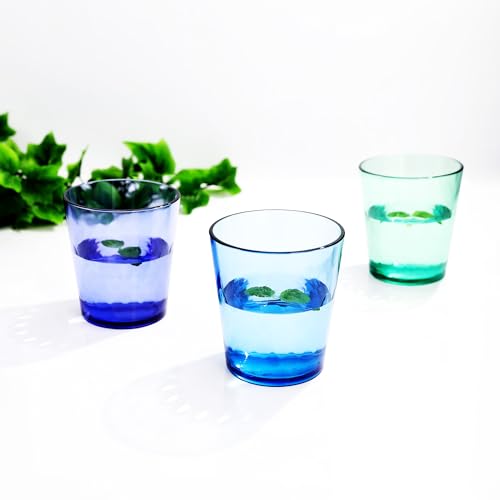 SCANDINOVIA, 400ml Unbreakable Premium Drinking Water Glasses Diamond Design, Set of 6 - Image 4