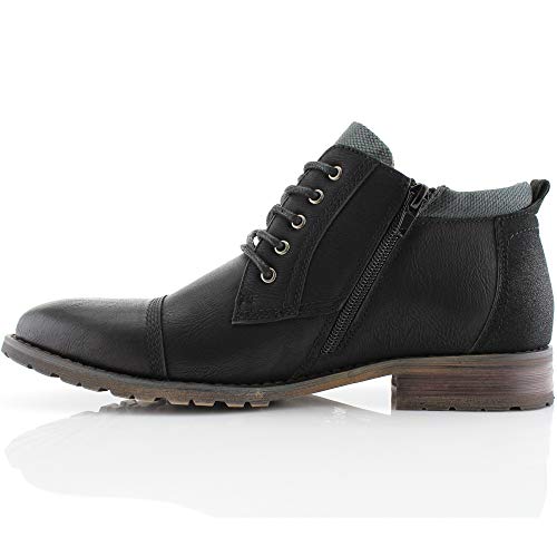 Image of Polar Fox Men's Casual Cap-Toe Ankle Boot Collection | Lace-Up Work, Combat, and Chukka Styles