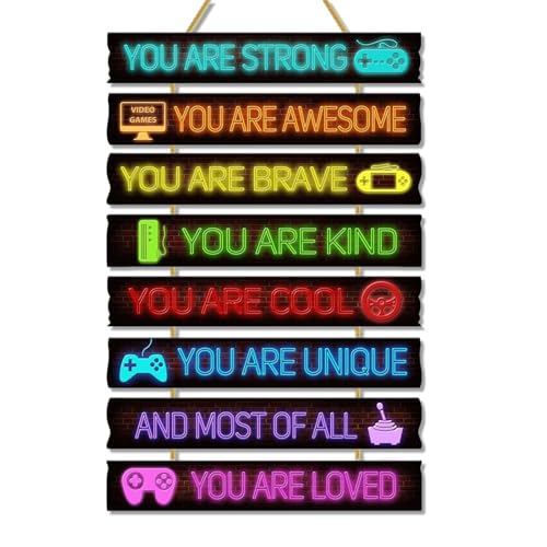 Inspirational Quotes Wall Art Boys Bedroom Accessories Preppy Room Decor Motivational Wall Art Bedroom Decorations Rainbow Plaque Sign Hanging Ornament for Nursery Playroom Game Room Decor