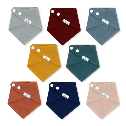 Image of Nurse Laurie Organic Muslin Baby Bibs, Bandana Drool Bibs for Babies Infants & Toddlers, Drool Bibs for Baby Girls & Boys