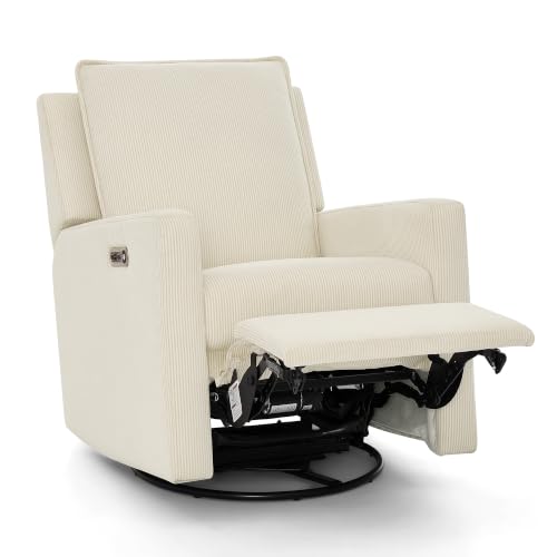 Image of Delta Children - babyGap Harlowe Power Recliner, Almond | Power Recliner with USB-A and Type-C Ports, Greenguard Gold Certified, Stain-Resistant Fabric, Oeko-TEX 100 Certified