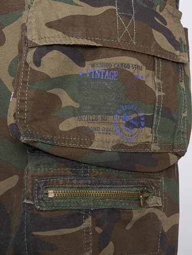Brandit Savage Vintage Shorts, Farbe: Woodland, Größe: XL