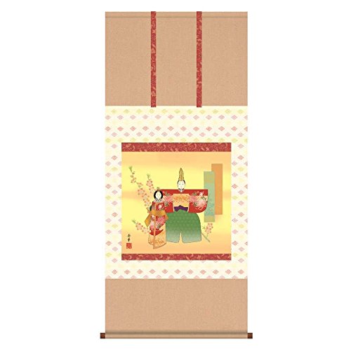 Amazon | [掛軸][立雛]野川秀華[尺八横][桃の節句の掛軸][h28f6-186-8