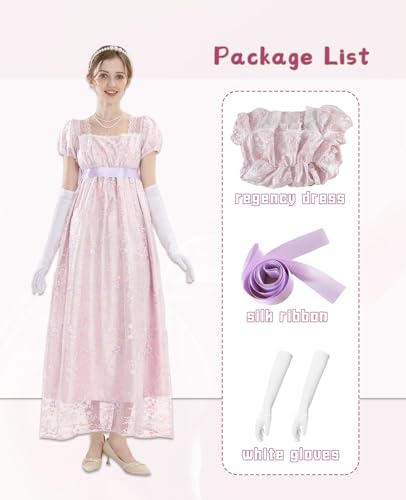 Image of NSPSTT Women Girls American Pioneer Colonial Dress Prairie Costume