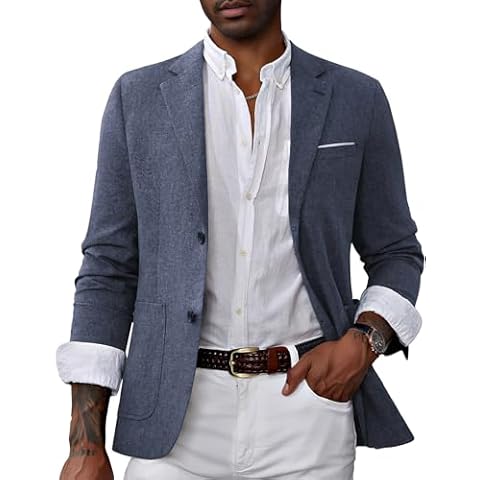 PaulJones Men's Lightweight Two Button Blazer Cover