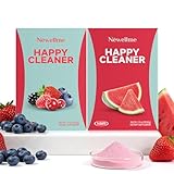 NEWELLME Happy Cleaner Super Greens Powder – Variety Pack (Watermelon & Berry), Sugar-Free Vegan Drink Mix with Chlorella & Spirulina, 28 Packets