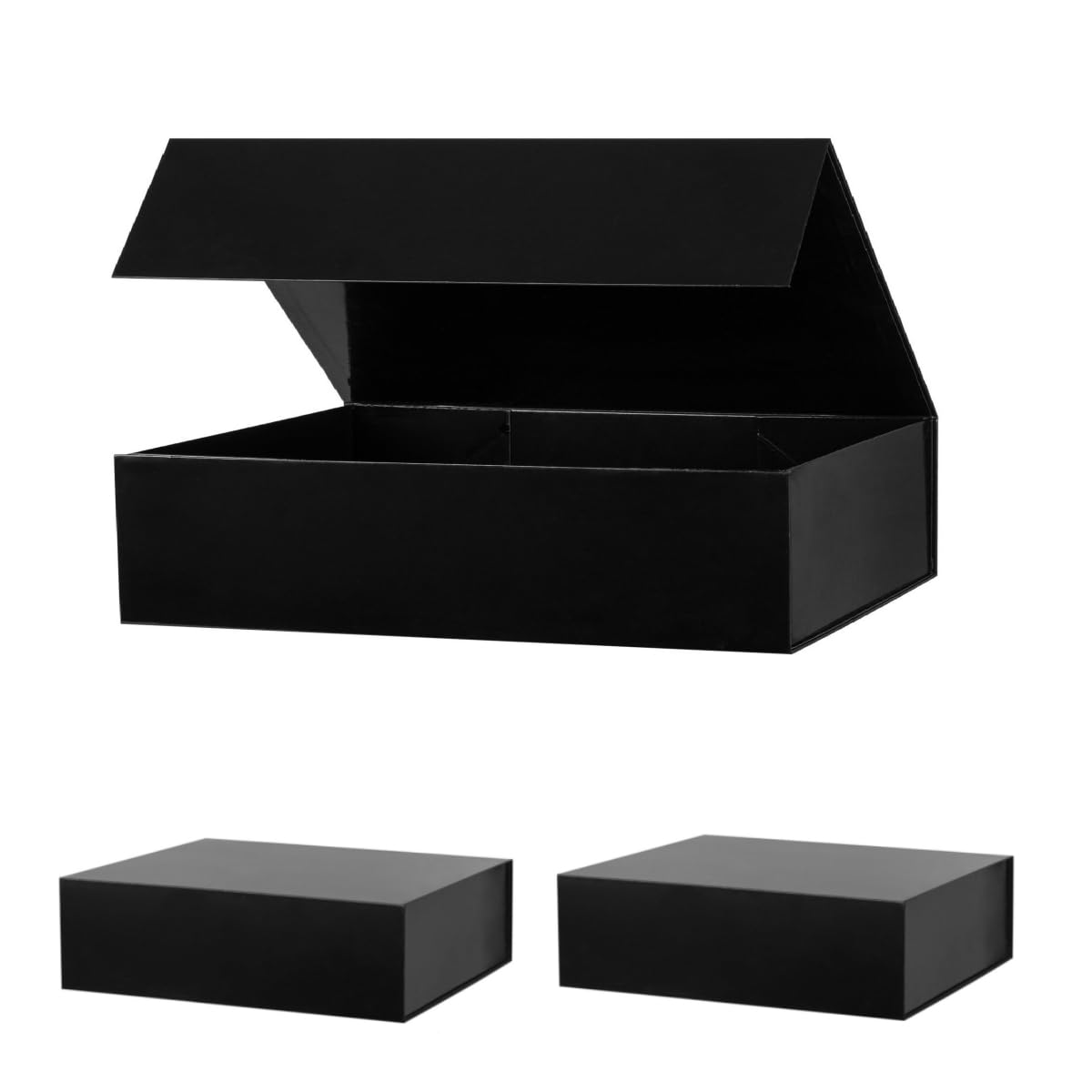 Extra Large Black Gift Box 19x16x6 Inches, Huge Gift Box, Large Gift Box with Lid Magnetic Closure, Groomsman Proposal Box, Rectangle Collapsible Gift Boxes for Wedding Dress