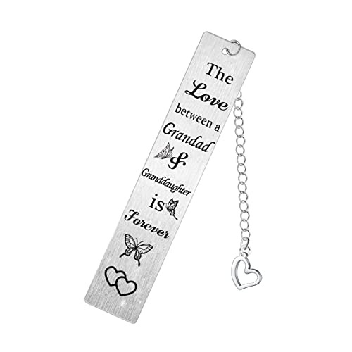 Grandad and Granddaughter Bookmark Gifts The Love Between A Grandad and Granddaughter is Forever Present Birthday Christmas Gift Love Presents for Read Lovers (Grandad & Granddaughter)