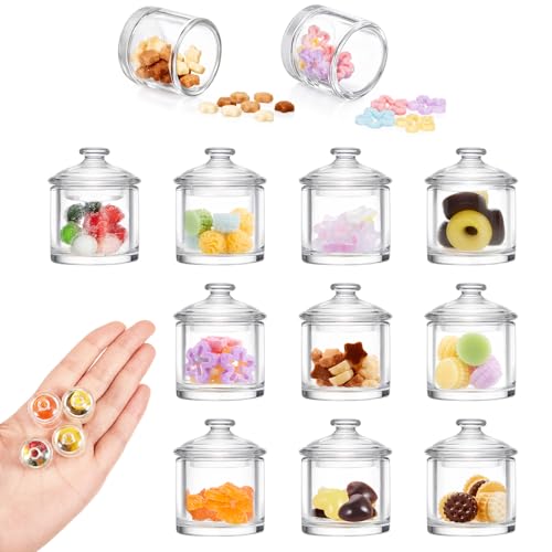 Bocaux en verre miniature pour collectionneur de maison de poupée 1:12