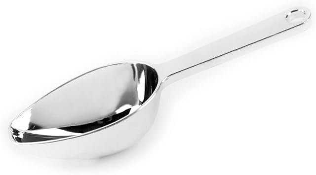 LORD C Candy Buffet Sweet Scoop Plastic Kitchen Scoops Multi Purpose Uses Sturdy And Durable Ideal For Weddings Kitchen Bar Candy Dessert Buffet Ice Coffee Tea (Pack Of 1) (metallic silver)