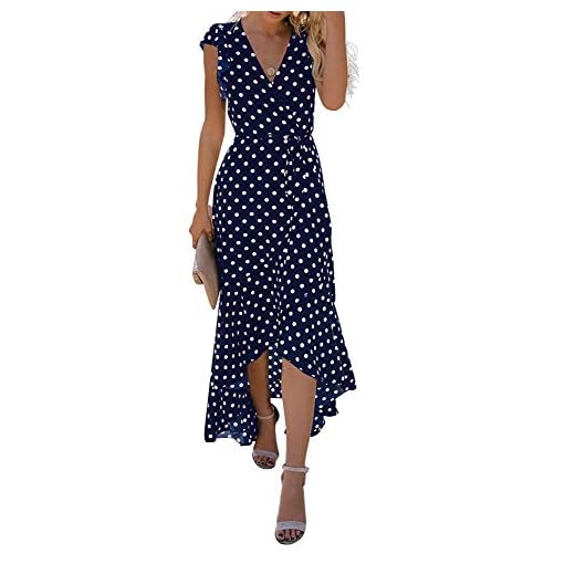 Robe longue à pois élégante