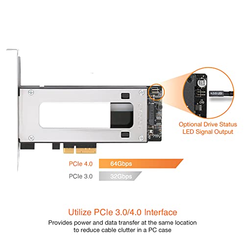Icy Dock M.2 Nvme Ssd To Pcie 3.0/4.0 X4 Removable Ssd Mobile Rack For Pcie Expansion Slot - Tougharmor Mb840M2P-B #TOP6
