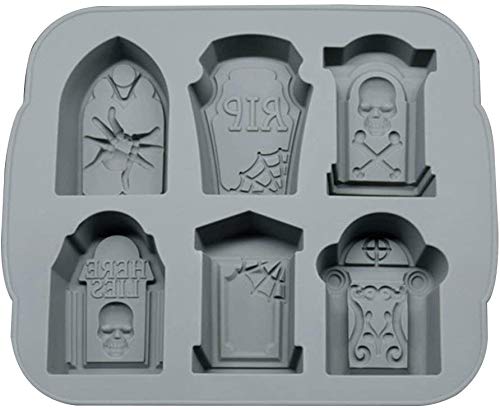 3D Halloween Rip Gravestone For Diy Cake Fondant Baking Soap Ice Cube Trays Chocolates Hard Candies Desserts Drop Glue Decor Silicone Mould Mold Tool #TOP3
