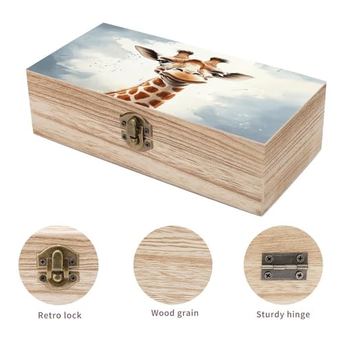 Coffre de rangement bois en forme de girafe une idée cadeau originale - 4