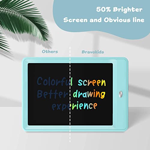 Bravokids LCD Schreibtafel Spielzeug für 3 4 5 6 7 Jahre alte Mädchen Jungen, 10 Zoll Doodle Board elektronische Zeichnung Tablet Zeichenbrett Pad, pädagogische Geburtstagsgeschenk für Kinder (Blau) - Image 5