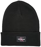 calvin klein baby sachen Mit regulärer Passform Calvin Klein Damen MONOLOGO Rubber Beanie Baby Hut, Black,