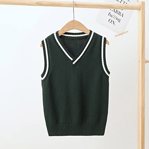 CHICTRY Unisex Girls Boys Sweater Vest Knitted V Neck Pullover Sleeveless Waistcoat Jacket Knitwear2