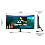 Samsung 27" Essential S3 (S36GD) Series FHD 1800R Curved Computer Monitor, 100Hz, Game Mode, Advanced Eye Comfort, HDMI and D-sub Ports, LS27D366GANXZA, 2024 - Image 3