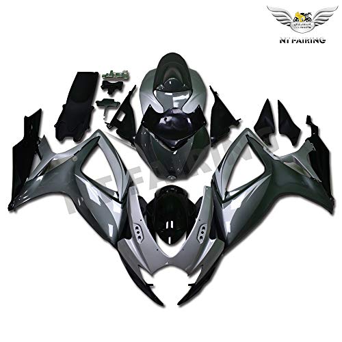 Plastic Bodywork Gray Black Silver Fairing Fit for Suzuki 2006 2007 GSXR 600 750 Injection Mold ABS New Bodyframe 06 07 GSXR-600 750
