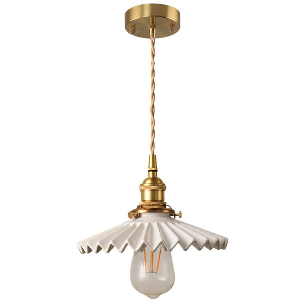 Lustre créatif en céramique blanche et suspension haut de gamme réglable