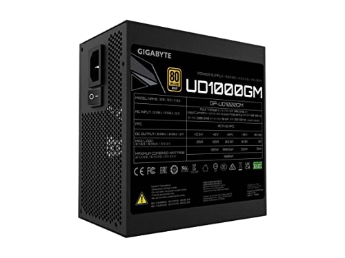 Image of GIGABYTE GP-UD1000GM 1000W 80 Plus Gold Certified Fully Modular Power Supply