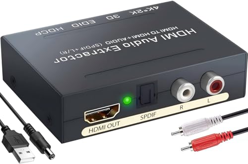 Extracteur audio HDMI 4K résout le manque de prise optique pour diffuser le son sur barre de son