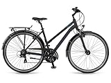 Unbekannt Winora Domingo 21 Damen Trekking Fahrrad schwarz/blau 2019: Größe: 52cm