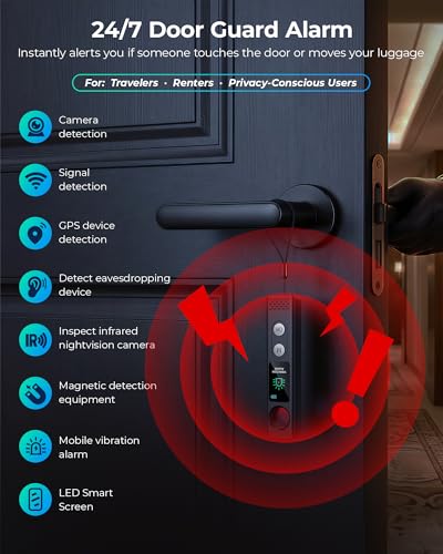 Apeemu Hidden Camera Detectors, Anti-Spy Camera Finder with LED Screen Rechargeable GPS Tracker&Bug Detector, Anti-Theft Alarm, 7 Modes Portable Privacy Protection for Airbnb, Hotel, Car, Office - image 8