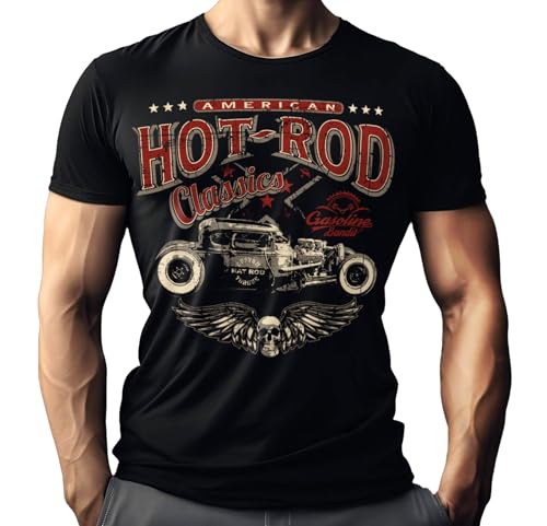 Rockabilly Hot-Rod Racer Herren T-Shirt Big Size Print: Hot Rod Classic
