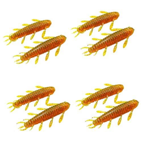 8 個の軟質プラスチックルアー奇抜なリグソフト餌釣りルアーカイコセット鯉の餌