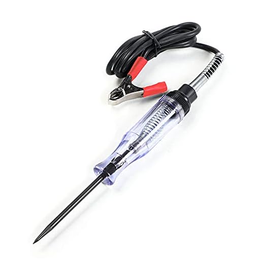 Hyshina Automotive Circuit Tester, 6-24V Test Light Indicator with Sharp Carbon Probe for Fuse Testing, Light Sockets, Short Circuits, Wires, Electricians, Mechanics, Homeowners and Car Batteries