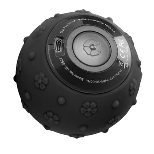 Bola Fascial | Dispositivo Recargable USB con Superficie de Silicona | Bola de Puntos Gatillo | para Viajes Yoga Hogar Oficina Gimnasio o Actividades Exteriores en Maletín