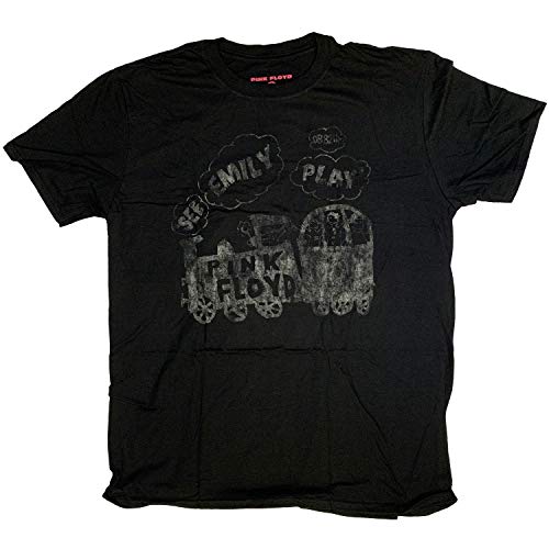 Image of Pink Floyd T Shirt - See Emily Play Syd Barrett Sketch 100% Official -m Black