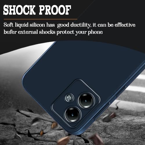 Image of Back Cover for Motorola Moto G54 5G /G54 Power 5G /G64 5G | Full Camera Protection | Premium Liquid Silicon Case | Flexible Bumper Case for Motorola Moto G54 5G /G54 Power 5G /G64 5G (Dark Blue)